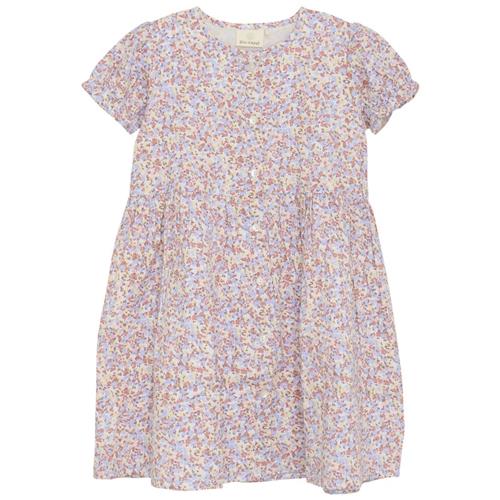 EnFant GOTS Mønstret Kjole Eggnog 104cm  Creme  104 cm  kvinde