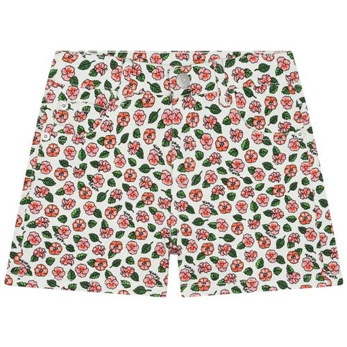 Kenzo Blomstrede Denimshorts Elfenben 3 Y  Creme  3 år  kvinde