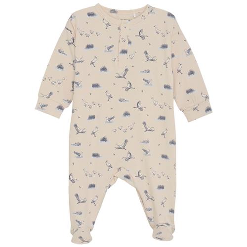 Se Fixoni GOTS Mønstret Sparkedragt Tapioca | Beige | 74 cm ved Babyshop