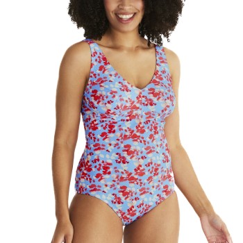 Abecita Sorrento Kanters Swimsuit Blå Mønster B/C 38 Dame