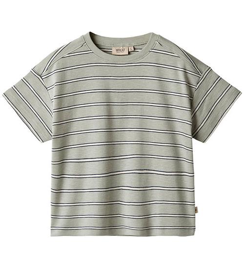 Wheat Wheat T-shirt - Tommy - Sea Mist Stripe