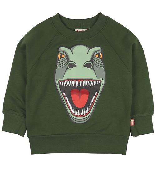 DYR-Cph Sweatshirt - DYRBellow - GrÃ¸n m. Dinosaurus