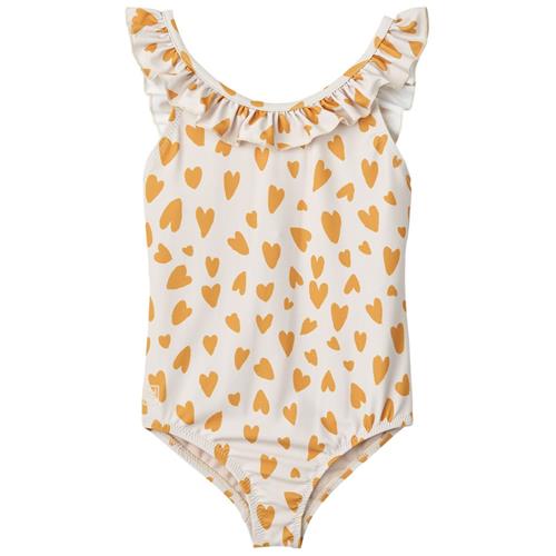 Liewood Kallie Mønstret Badedragt Hearts/Sandy 110 cm  Creme  110 cm  kvinde