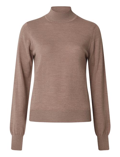 Se Lexington Clothing Ellen Merino Wool Mock Neck Sweater Lexington Clothing Brown ved Booztlet