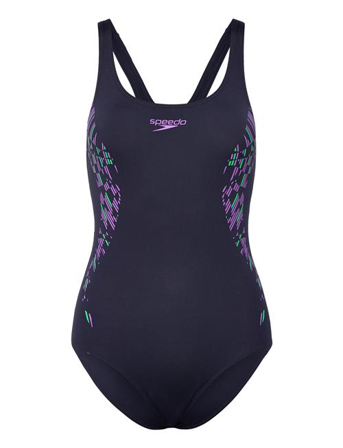 Speedo Womens Placement Muscleback Speedo Navy