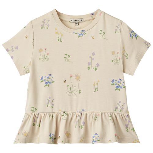 Se Liewood Margit Mønstret T-shirt Flora/Sandy | Beige | 110 cm ved Babyshop