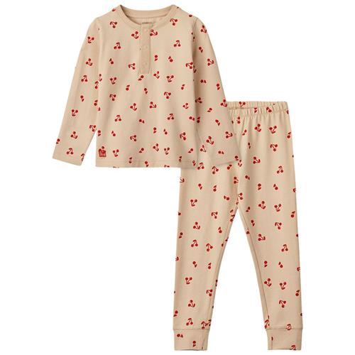 Se Liewood Wilhelm Pyjamas Cherries/Apple Blossom | Lyserød | 86 cm ved Babyshop