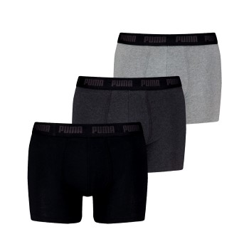 Puma 3P Men Everyday Boxer Sort/Grå bomuld Small Herre