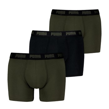 Puma 3P Men Everyday Boxer Sort/Grøn bomuld Large Herre