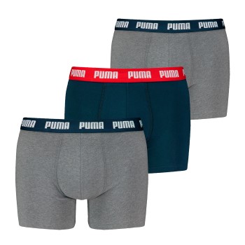 Puma 3P Men Everyday Boxer Grå/Blå bomuld Small Herre