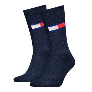 Tommy Hilfiger Legwear Tommy Men Uni TJ Flag Socks Strømper 2P Marineblå Str 43/46 Herre