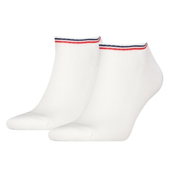 Tommy Hilfiger Legwear Tommy Men Uni TJ Iconic Sneaker Sock Strømper 2P Hvid bomuld Str 43/46