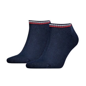 Tommy Hilfiger Legwear Tommy Men Uni TJ Iconic Sneaker Sock Strømper 2P Marineblå bomuld Str 43/46