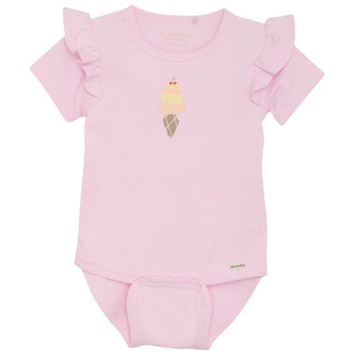 Se Minymo GOTS Babybody Lyserød | Lyserød | 56 cm ved Babyshop