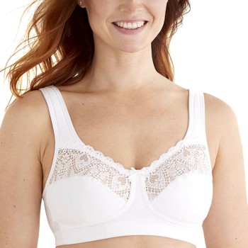 Se Swegmark Bh True Beauty Fairtrade Soft Bra Hvid bomuld B 75 Dame ved Timarco