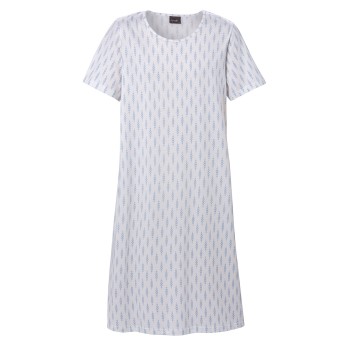 Trofé Trofe Soft Leaf Short Sleeved Nightdress Blå Mønster bomuld Medium Dame