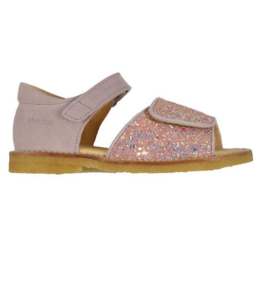 Se Angulus Sandaler - Pale Rose/Rose Glitter ved KidsWorld