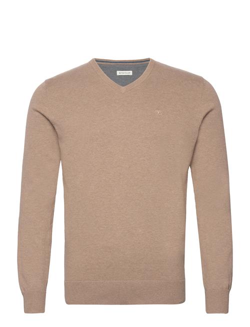 Basic V Neck Sweater Tom Tailor Brown