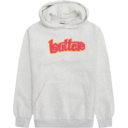 Se Butter Goods Swirl Hood Sweatshirt Grå ved Quint