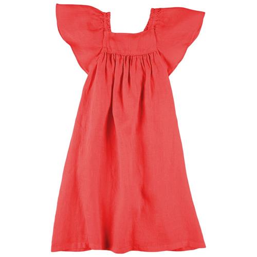 Se Cozmo Camila Kjole I Hør Pink Ruby | Rød | 3 years ved Babyshop