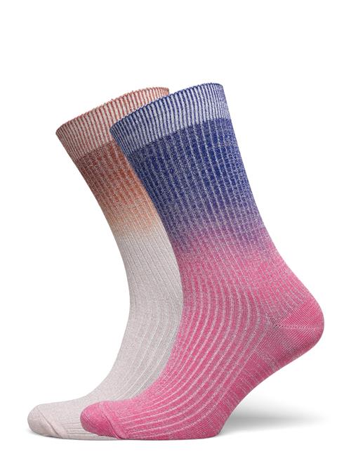 Se Becksöndergaard Gradiant Glitter Sock 2 Pack Becksöndergaard Pink ved Booztlet