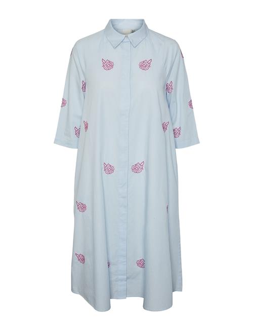 YAS Yasbella 3/4 Midi Shirt Dress S. YAS Blue