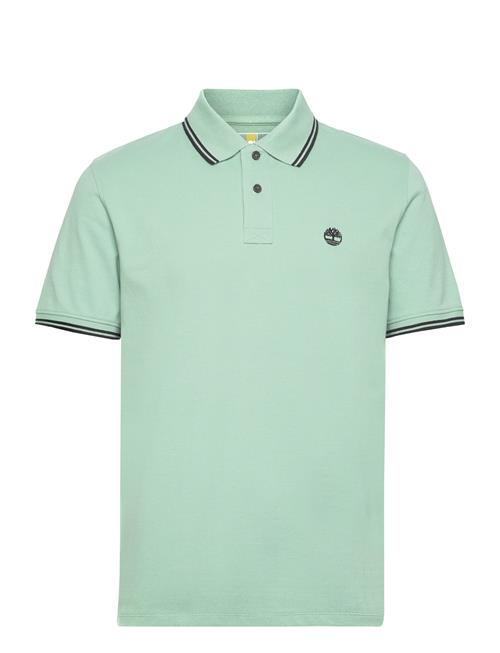 Timberland Millers River Tipped Pique Short Sleeve Polo Granite Green Timberland Green