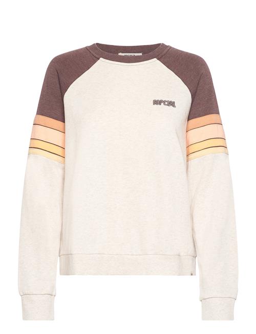 Se Rip Curl Surf Revival Raglan Crew Rip Curl Cream ved Booztlet