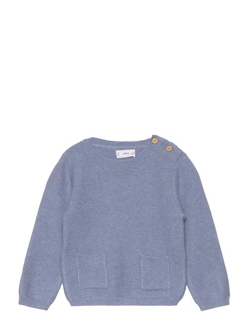 Knit Pockets Sweater Mango Blue