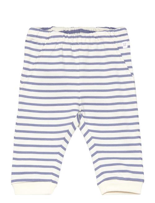 Se Mango Striped Cotton Trousers Mango Blue ved Booztlet