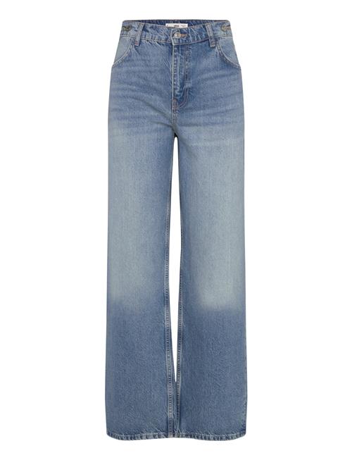 Loose Mid-Rise Wideleg Jeans Mango Blue