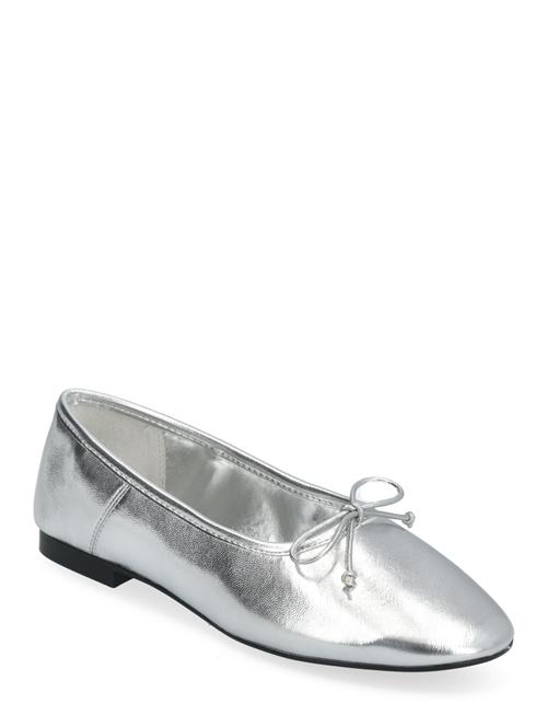 Metallic Ballet Flats Mango Silver