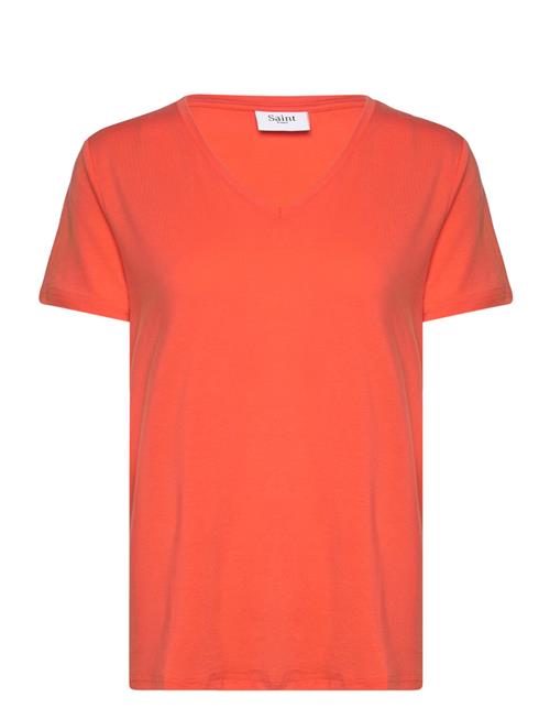 Saint Tropez Adeliasz V-N T-Shirt Saint Tropez Orange