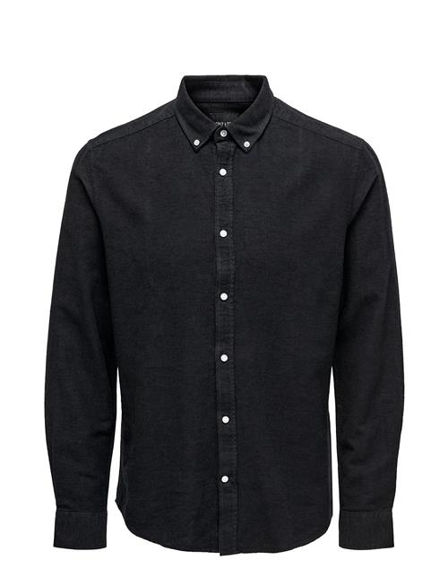 ONLY & SONS Onsarlo Ls Hrb Linen Shirt ONLY & SONS Navy