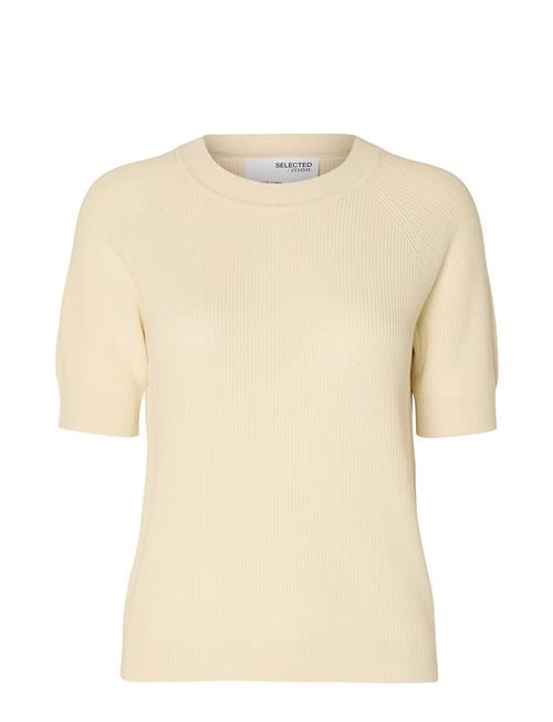 Selected Femme Slfelinna New Ss Knit Top Noos Selected Femme Beige