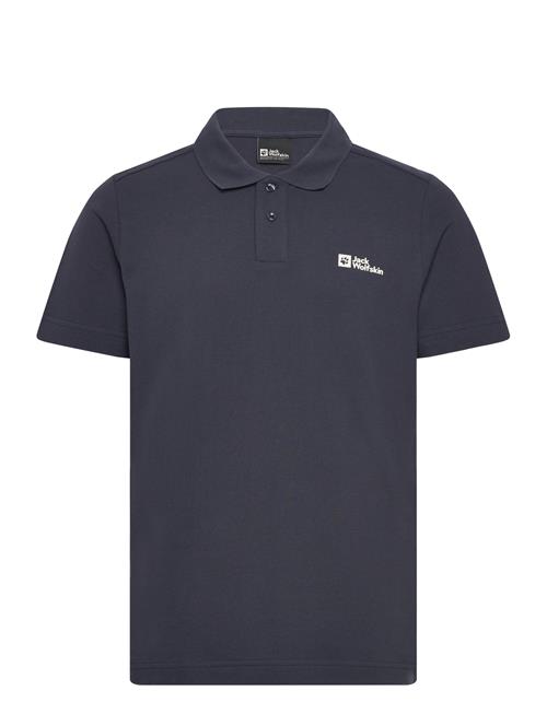 Se Jack Wolfskin Essential Polo M Jack Wolfskin Blue ved Booztlet