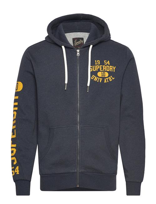 Se Superdry Athletic Coll Graphic Ziphood Superdry Navy ved Booztlet