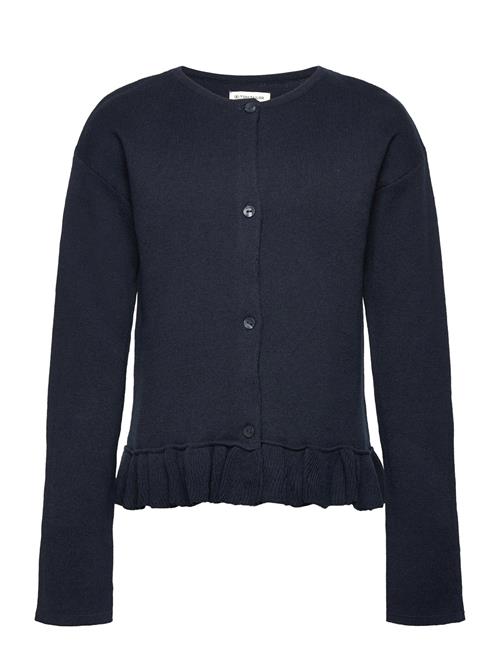 Se Tom Tailor Volant Knit Cardigan Tom Tailor Navy ved Booztlet