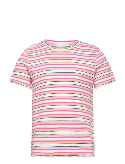 Tom Tailor Lurex Striped Rib T-Shirt Tom Tailor Pink