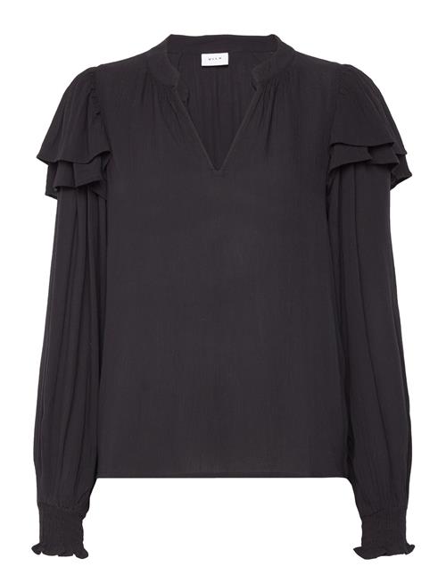 Vila Vitheo L/S Flounce Top Vila Black