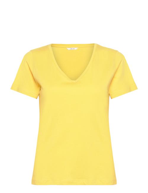 Se Cream Crnaia Deep V-Neck T-Shirt Cream Yellow ved Booztlet