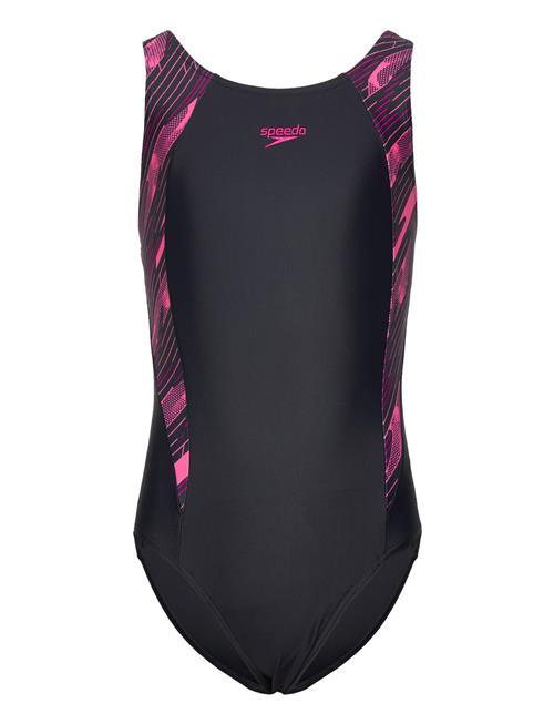 Se Speedo Girls Hyperboom Splice Muscleback Speedo Navy ved Booztlet