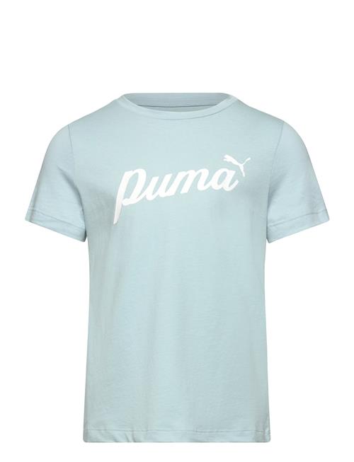 Se PUMA Ess+ Script Tee G PUMA Blue ved Booztlet