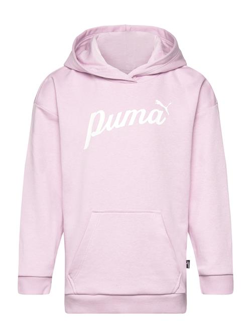 Se PUMA Ess+ Script Hoodie Tr G PUMA Pink ved Booztlet