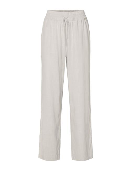 Se Selected Femme Slfviva-Gulia Hw Long Linen Pant Noos Selected Femme Beige ved Booztlet