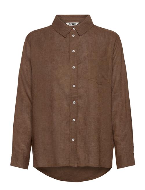 ONLY Onltokyo L/S Linen Blend Shirt Pnt Noos ONLY Brown