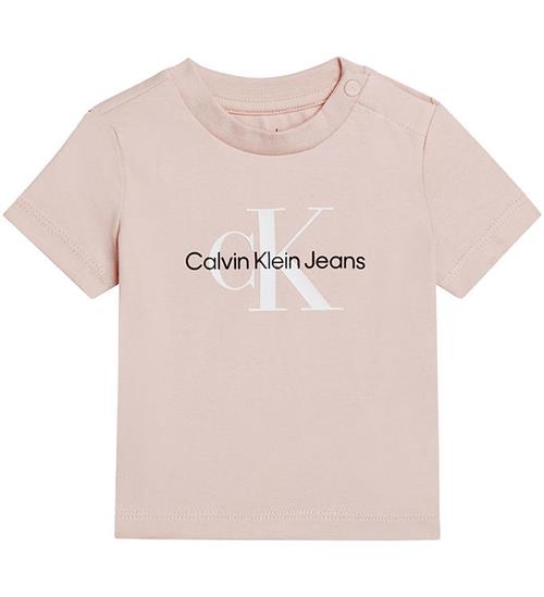 Se Calvin Klein Calvin Klein T-shirt - Monogram - Sepia Rose ved KidsWorld