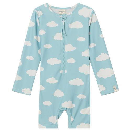 Se Kuling Paros Mønstret UV-dragt Med Skyer Dove Blue | Blå | 98/104 cm ved Babyshop