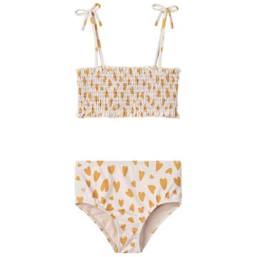 Se Liewood Mikaela Mønstret Bikini Hearts/Sandy |  | 116 cm ved Babyshop