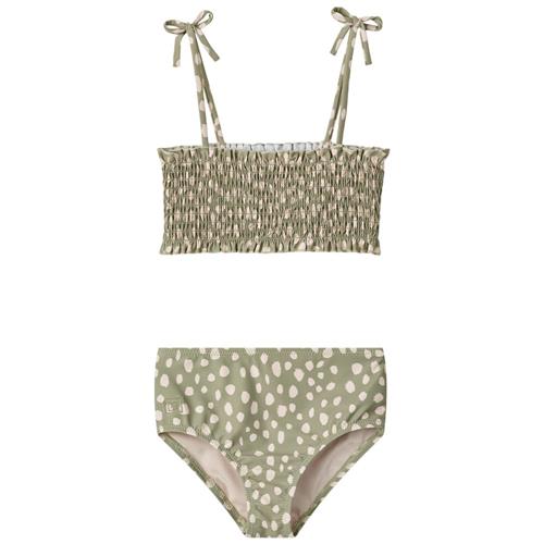 Se Liewood Mikaela Mønstret Bikini Leo Spots/Tea | Grønn | 110 cm ved Babyshop